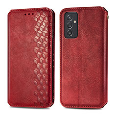 Leather Case Stands Flip Cover Holder S01D for Samsung Galaxy A15 5G Red