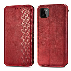 Leather Case Stands Flip Cover Holder S01D for Samsung Galaxy A22s 5G Red