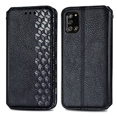 Leather Case Stands Flip Cover Holder S01D for Samsung Galaxy A31 Black