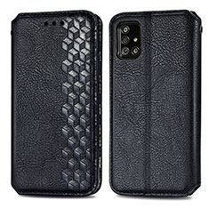 Leather Case Stands Flip Cover Holder S01D for Samsung Galaxy A71 4G A715 Black