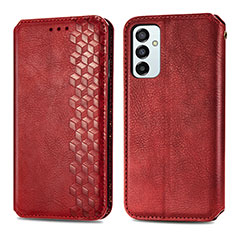 Leather Case Stands Flip Cover Holder S01D for Samsung Galaxy M23 5G Red