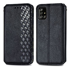 Leather Case Stands Flip Cover Holder S01D for Samsung Galaxy M40S Black