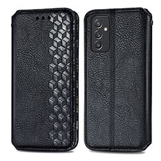 Leather Case Stands Flip Cover Holder S01D for Samsung Galaxy Quantum2 5G Black