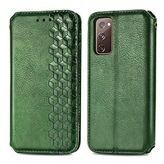 Leather Case Stands Flip Cover Holder S01D for Samsung Galaxy S20 FE 4G Green