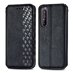 Leather Case Stands Flip Cover Holder S01D for Sony Xperia 1 II Black