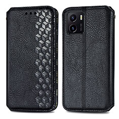 Leather Case Stands Flip Cover Holder S01D for Vivo Y01A Black