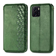 Leather Case Stands Flip Cover Holder S01D for Vivo Y01A Green