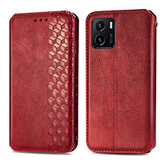 Leather Case Stands Flip Cover Holder S01D for Vivo Y01A Red