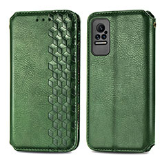 Leather Case Stands Flip Cover Holder S01D for Xiaomi Civi 1S 5G Green