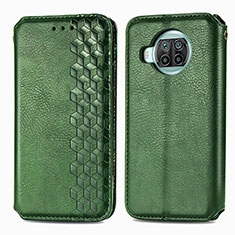 Leather Case Stands Flip Cover Holder S01D for Xiaomi Mi 10i 5G Green