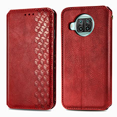 Leather Case Stands Flip Cover Holder S01D for Xiaomi Mi 10i 5G Red