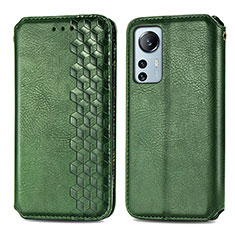 Leather Case Stands Flip Cover Holder S01D for Xiaomi Mi 12S Pro 5G Green