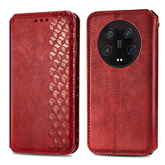 Leather Case Stands Flip Cover Holder S01D for Xiaomi Mi 13 Ultra 5G Red