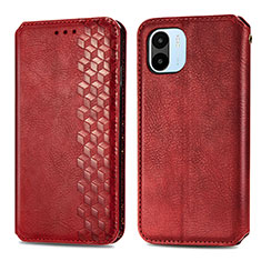 Leather Case Stands Flip Cover Holder S01D for Xiaomi Poco C50 Red