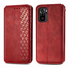 Leather Case Stands Flip Cover Holder S01D for Xiaomi Poco M5S Red