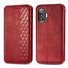 Leather Case Stands Flip Cover Holder S01D for Xiaomi Redmi K40 Gaming 5G Red