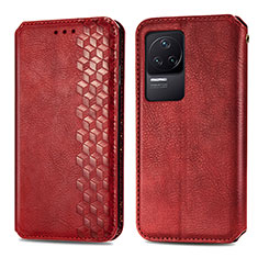 Leather Case Stands Flip Cover Holder S01D for Xiaomi Redmi K50 Pro 5G Red