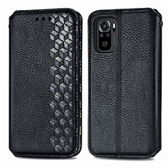 Leather Case Stands Flip Cover Holder S01D for Xiaomi Redmi Note 11 SE India 4G Black