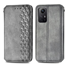 Leather Case Stands Flip Cover Holder S01D for Xiaomi Redmi Note 12S Gray