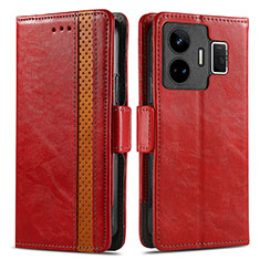 Leather Case Stands Flip Cover Holder S02D for Realme GT Neo5 240W 5G Red