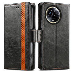 Leather Case Stands Flip Cover Holder S02D for Realme V50 5G Black