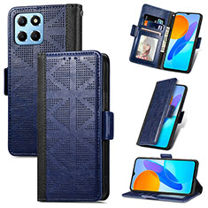 Leather Case Stands Flip Cover Holder S03D for Huawei Honor 70 Lite 5G Blue