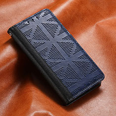 Leather Case Stands Flip Cover Holder S03D for Samsung Galaxy S23 5G Blue