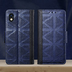 Leather Case Stands Flip Cover Holder S03D for Sony Xperia Ace III Blue