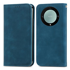 Leather Case Stands Flip Cover Holder S04D for Huawei Honor Magic5 Lite 5G Blue