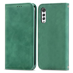 Leather Case Stands Flip Cover Holder S04D for LG Velvet 2 Pro Green