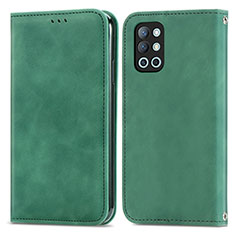 Leather Case Stands Flip Cover Holder S04D for OnePlus 9R 5G Green