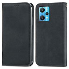 Leather Case Stands Flip Cover Holder S04D for Realme 9 Pro+ Plus 5G Black