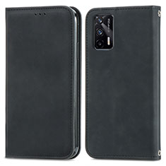 Leather Case Stands Flip Cover Holder S04D for Realme GT Neo 5G Black