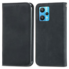 Leather Case Stands Flip Cover Holder S04D for Realme Q5 5G Black