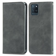 Leather Case Stands Flip Cover Holder S04D for Realme V11 5G Gray