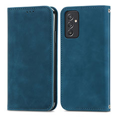 Leather Case Stands Flip Cover Holder S04D for Samsung Galaxy A34 5G Blue