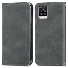 Leather Case Stands Flip Cover Holder S04D for Vivo V20 Red