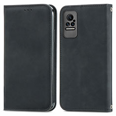 Leather Case Stands Flip Cover Holder S04D for Xiaomi Civi 5G Black