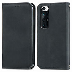 Leather Case Stands Flip Cover Holder S04D for Xiaomi Mi 10S 5G Black