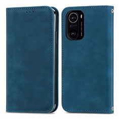 Leather Case Stands Flip Cover Holder S04D for Xiaomi Mi 11i 5G Blue