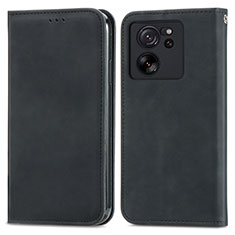 Leather Case Stands Flip Cover Holder S04D for Xiaomi Mi 13T 5G Black