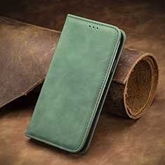 Leather Case Stands Flip Cover Holder S04D for Xiaomi Poco X4 Pro 5G Green