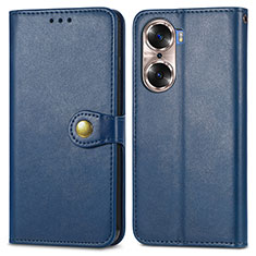 Leather Case Stands Flip Cover Holder S05D for Huawei Honor 60 5G Blue