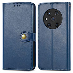 Leather Case Stands Flip Cover Holder S05D for Huawei Honor Magic3 5G Blue