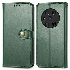 Leather Case Stands Flip Cover Holder S05D for Huawei Honor Magic3 5G Green