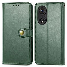 Leather Case Stands Flip Cover Holder S05D for Huawei Nova 9 Pro Green