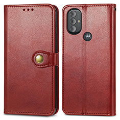 Leather Case Stands Flip Cover Holder S05D for Motorola Moto G Play Gen 2 Red