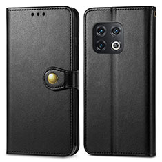 Leather Case Stands Flip Cover Holder S05D for OnePlus 10 Pro 5G Black