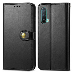 Leather Case Stands Flip Cover Holder S05D for OnePlus Nord CE 5G Black