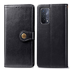 Leather Case Stands Flip Cover Holder S05D for Oppo A54 5G Black